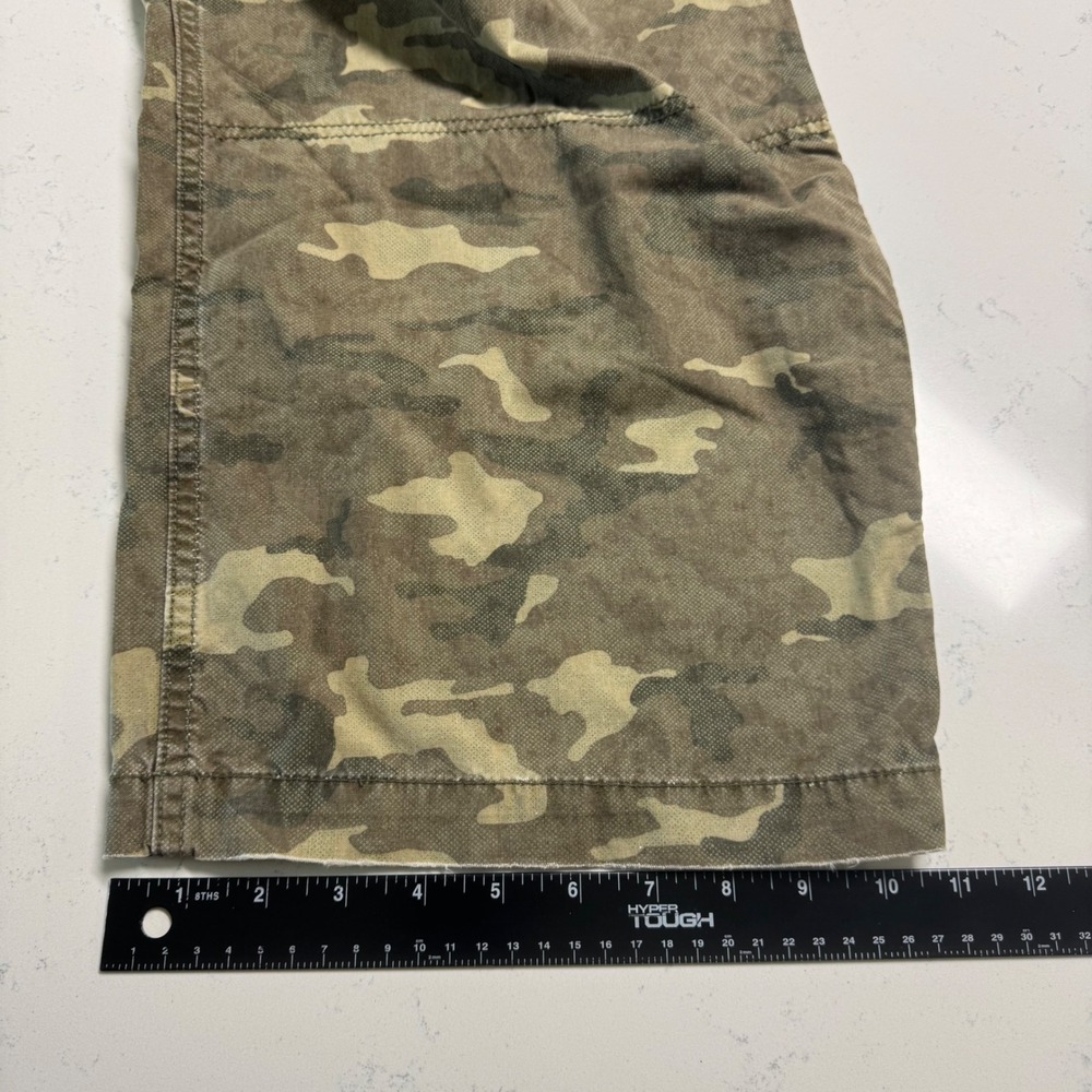 Y2K Old Navy Cargo Pants Mens 40x29 Green Camo Cotton Loose Fit Military Style - Picture 7 of 7